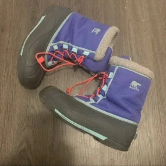 Sorel purple blue winter snow boots size 6 - Picture 2 of 11